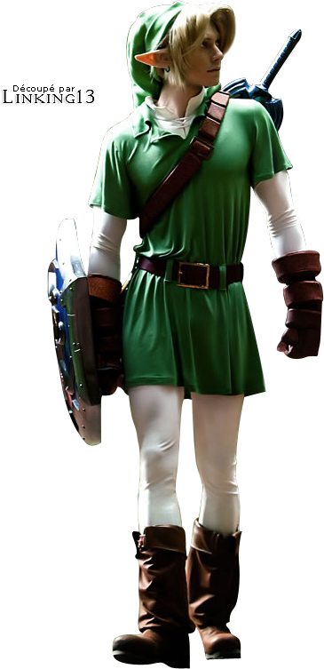 Link Ocarina Of Time Cosplay (365x753), Png Download