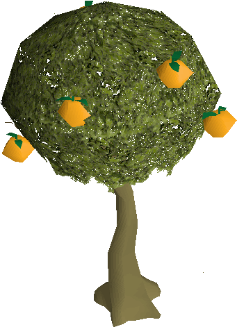 Orange Tree - Runescape Orange Tree (385x488), Png Download