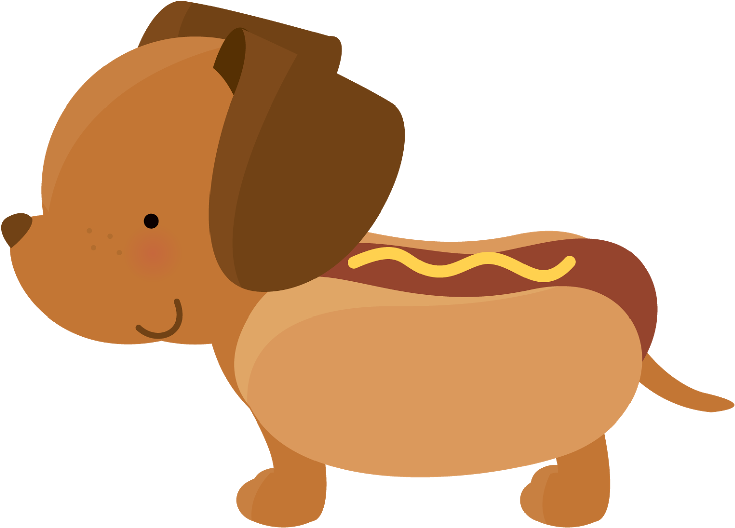 Dog Halloween, Halloween Clipart, Dog Clip Art, Art - Dachshund Hot Dog Mug (1600x1379), Png Download