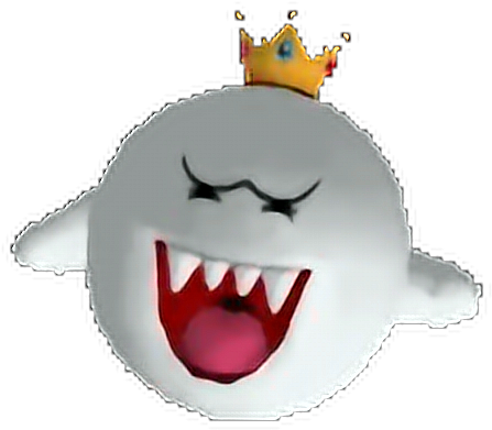 Boo Ghost Mario Marioboo Kingboo Ghostie Gamer Games - King Boo Gif (480x420), Png Download