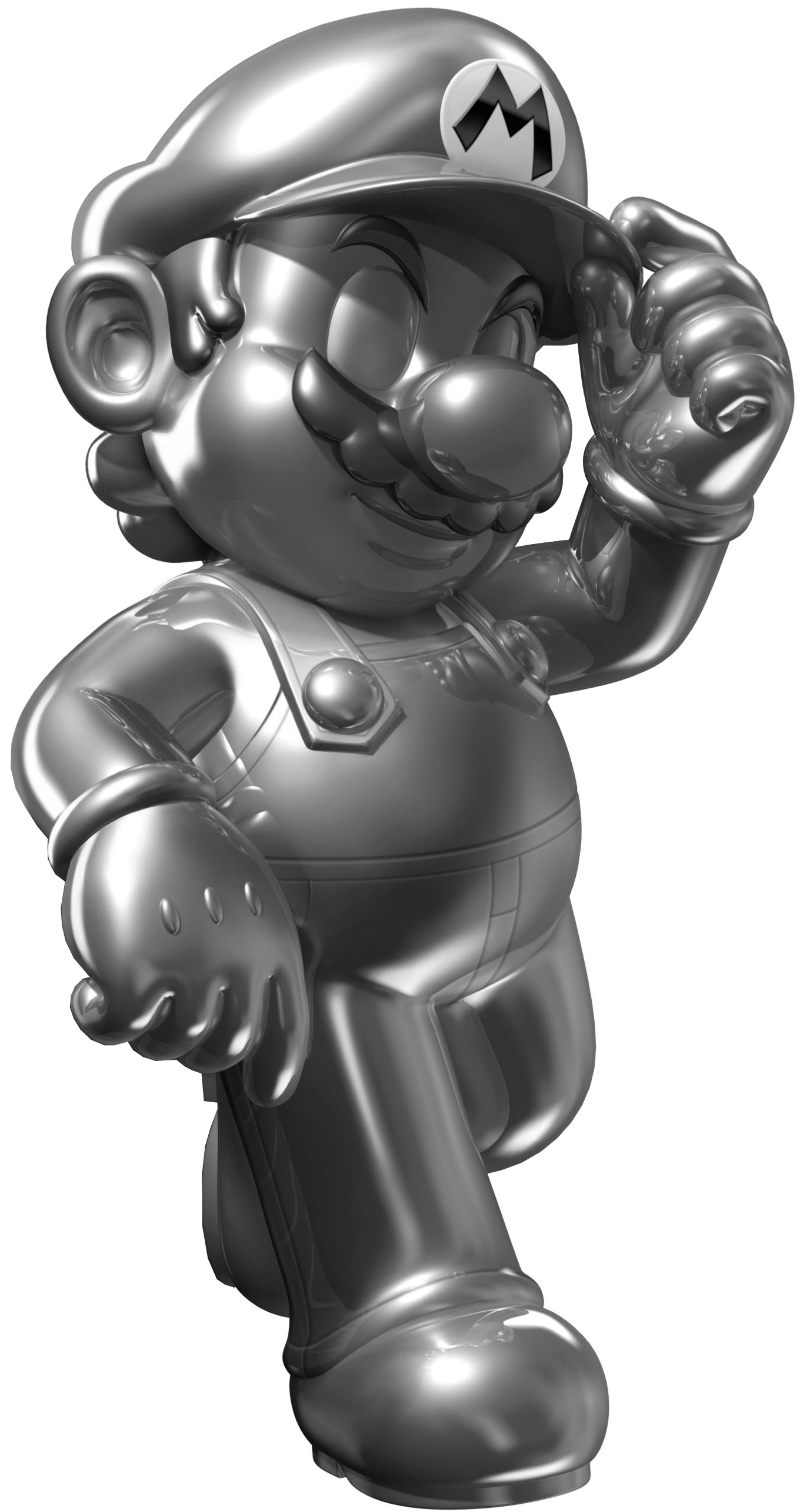 Metal Mario - Pdp Fight Pad Metal Mario Controller For Wii U (1360x2568), Png Download
