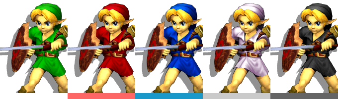 Image Result For Ssbm Link Costume - Young Link Melee Skins (680x200), Png Download