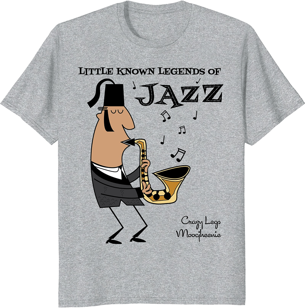 Cartoon Jazz T-shirt From Design Kitsch - Saxophone T Shirt (1000x1010), Png Download