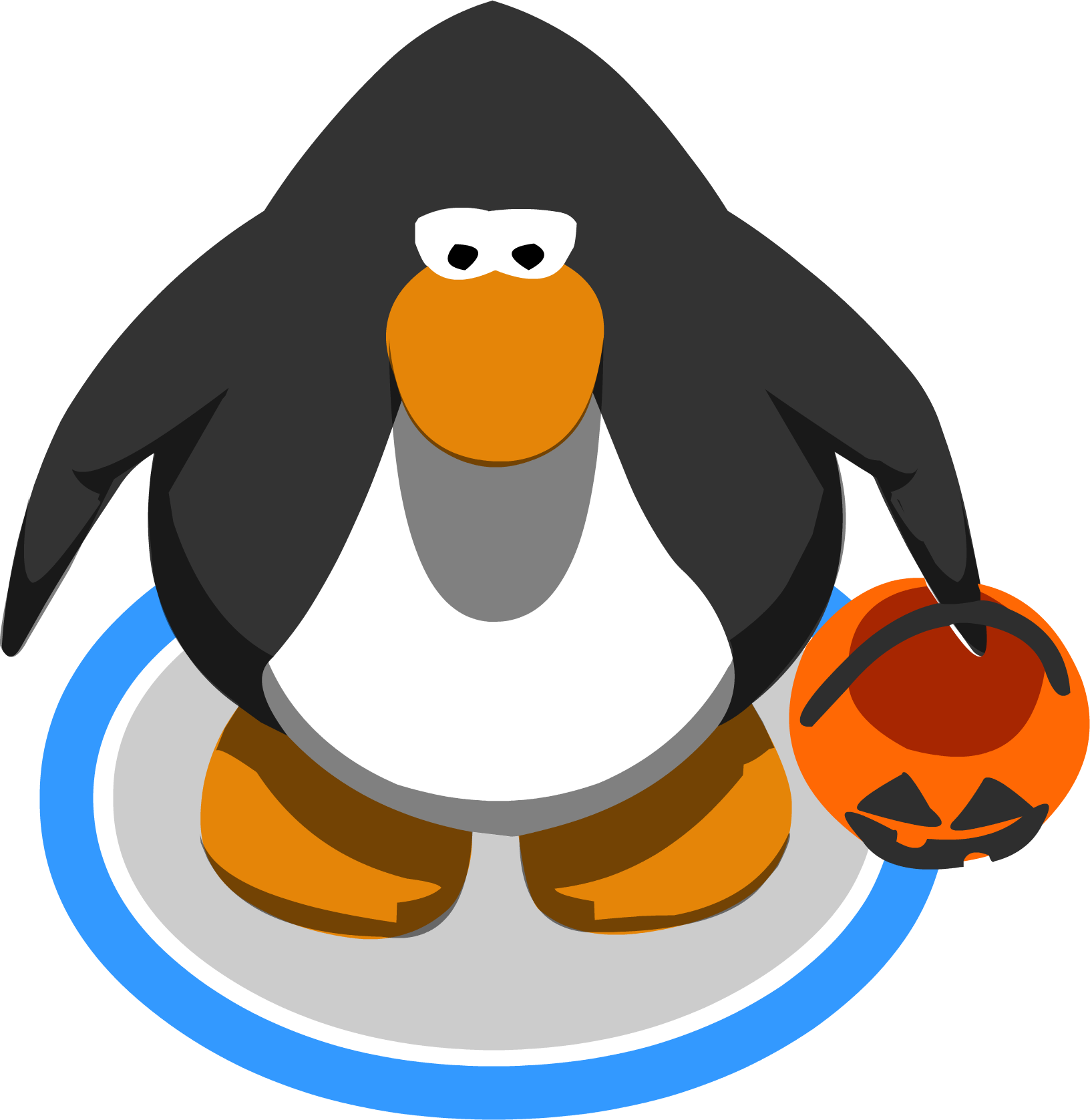 Pumpkin Basket Ingame - Red Penguin Club Penguin (1632x1677), Png Download