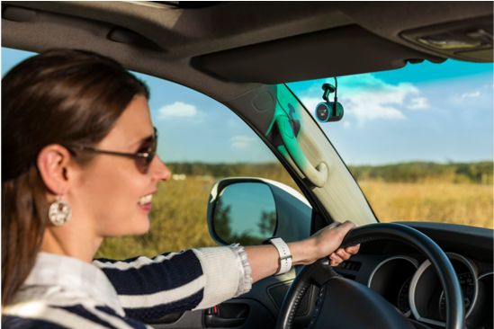 Garmin's Speak Plus Brings Alexa To Your Car And Doubles - Driving (1460x365), Png Download
