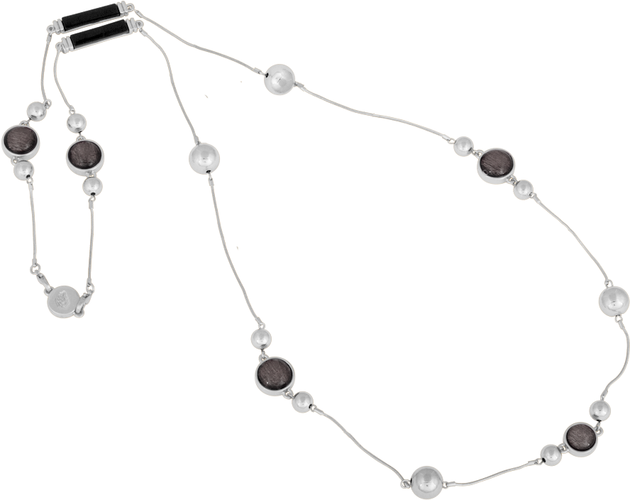 Moon Necklace Iconic Silver/sparkle Grey » - Gold (460x405), Png Download