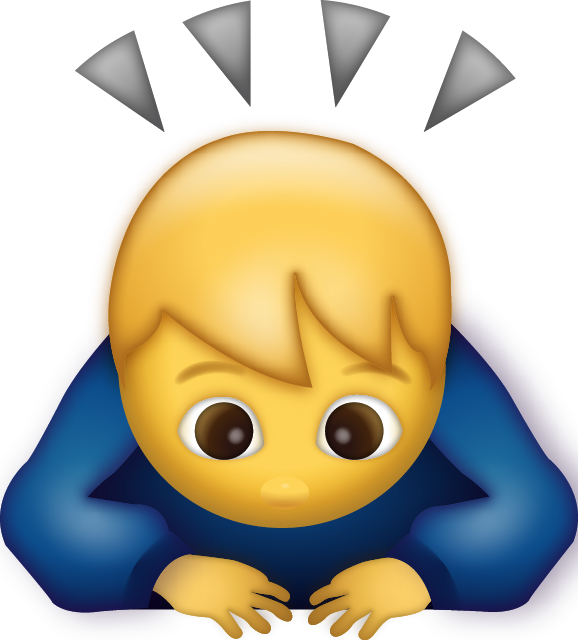 Person Bowing Emoji (578x640), Png Download