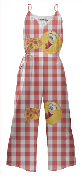 Pizza Emoji Jumpsuit $178 - Wrangler Men's George Strait Blue Plaid Shirt - Mgs63bl, (400x645), Png Download