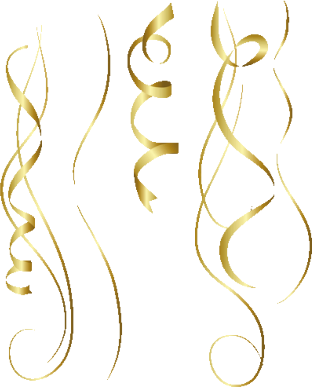 Gold Party Confetti Streamers @simonevdw - Gold Png Confetti (1500x1500), Png Download