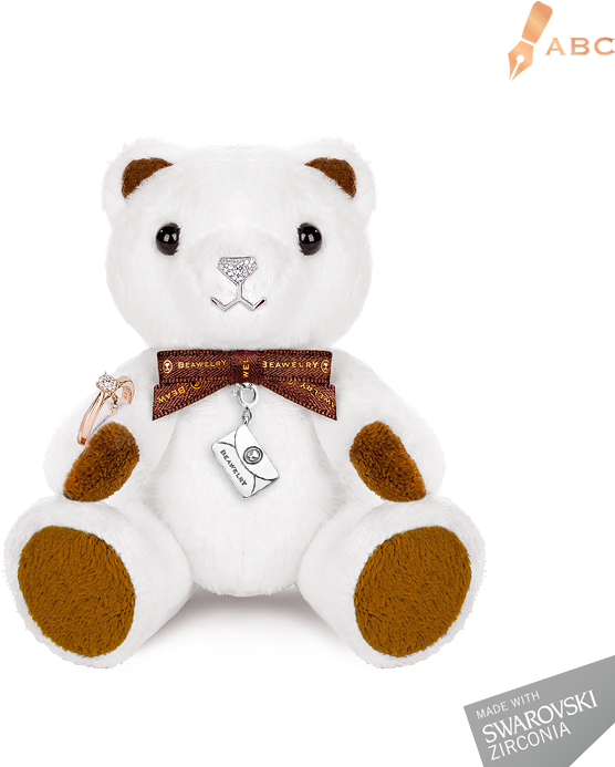 Mini Sparkle Beawelry Bear With A Ring Holder & Silver - Beawelry (741x741), Png Download