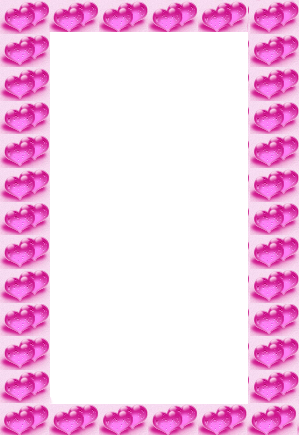 Pink Valentine Frame Photoshop Cs5 - Любовни Картинки (605x880), Png Download