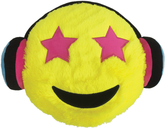 Picture Of Headphones Emoji Pillow - Emoji Pillow (550x550), Png Download