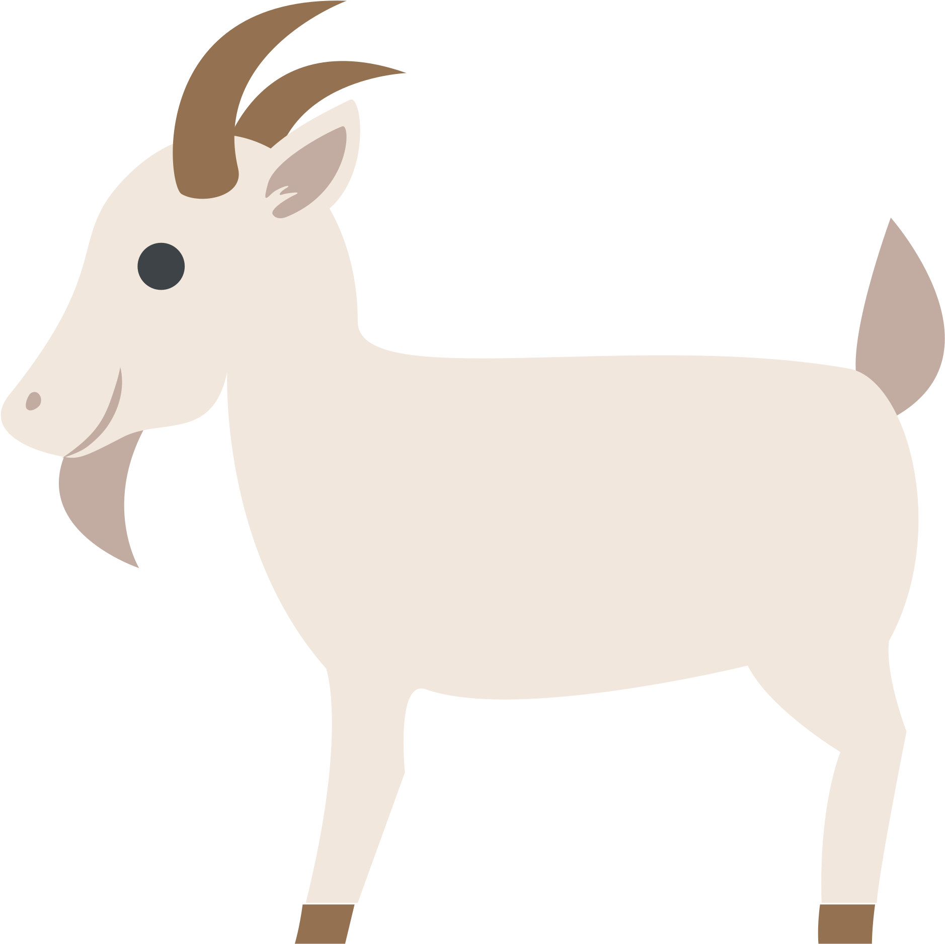 Open - Goat Emoji (2000x2000), Png Download
