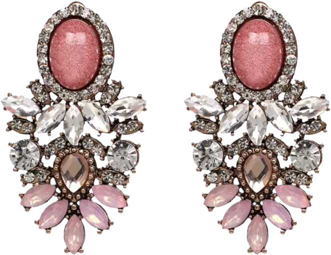 Davi Earrings - Juran Arrival Wholesale Good Quality Big Crystal Earring (760x750), Png Download