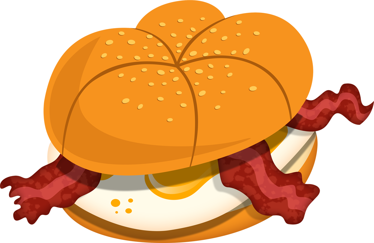 Two Eggs On A Roll - Bacon Emoji Transparent (1200x780), Png Download