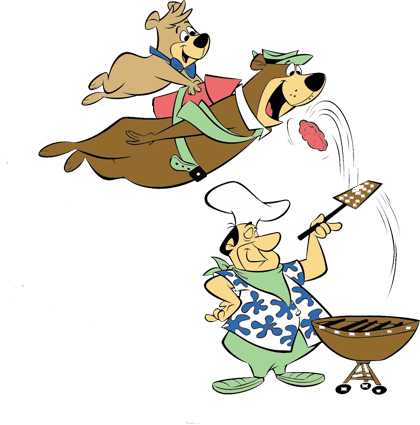 See Just Some Of The Campground Fun That We Have To - Yogi Bear Picnic Clipart (420x425), Png Download