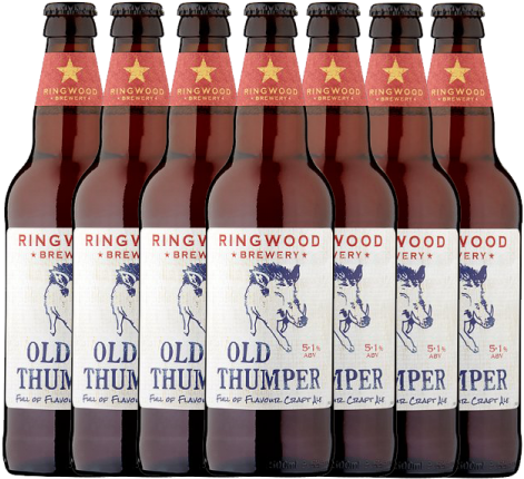 Ringwood Old Thumper - Journey's End Ringwood Brewery Old Thumper Strong Ale (500x500), Png Download