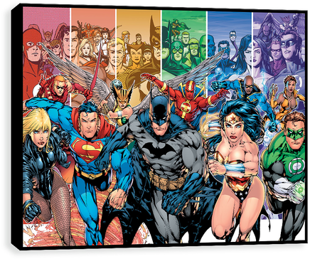 Justice League Lineup - Dc Comics Justice League Poster (500x500), Png Download