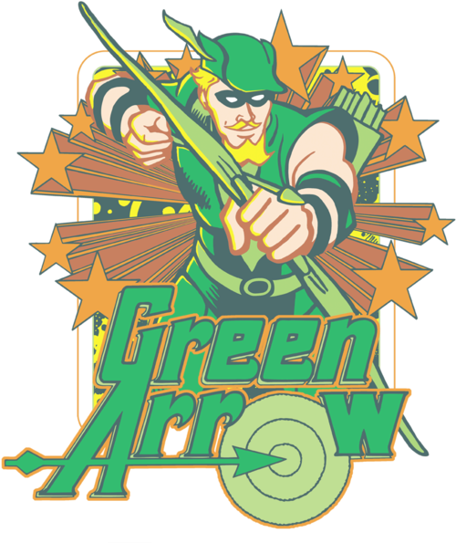 Dc Comics Green Arrow Stars Juniors T-shirt - Green Arrow (528x600), Png Download