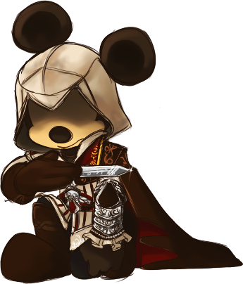 Assassin's Creed Iii Assassin's Creed Unity Assassin's - Assassin Creed Mickey Mouse (345x404), Png Download