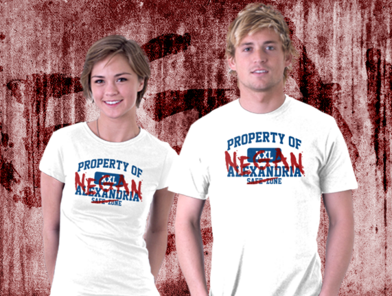 Property Of Negan - Walking Dead Alexandria Letters T-shirts Men Digital (571x432), Png Download