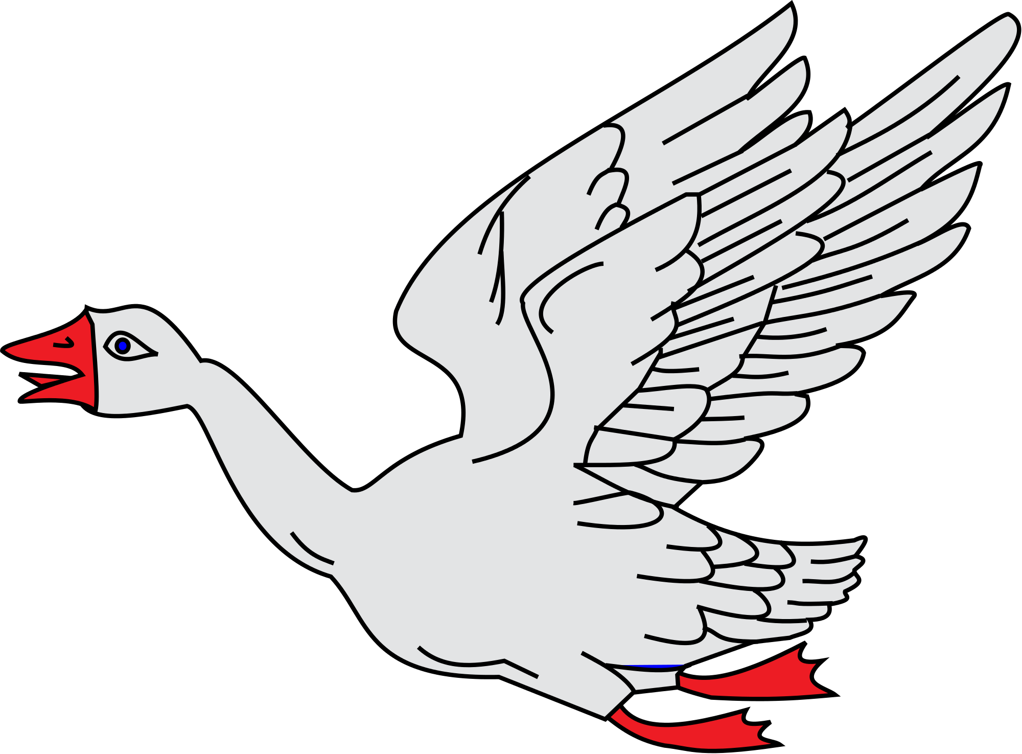 Open - Goose Coat Of Arms (2000x1475), Png Download