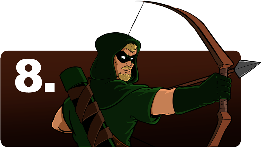 Aaah, Green Arrow, One Of The Lamer Dc Superheroes - Cartoon (934x553), Png Download