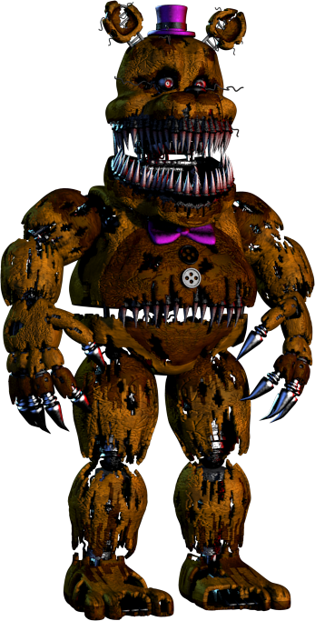 Album On Imgur - Fnaf Nightmare Fredbear (347x683), Png Download