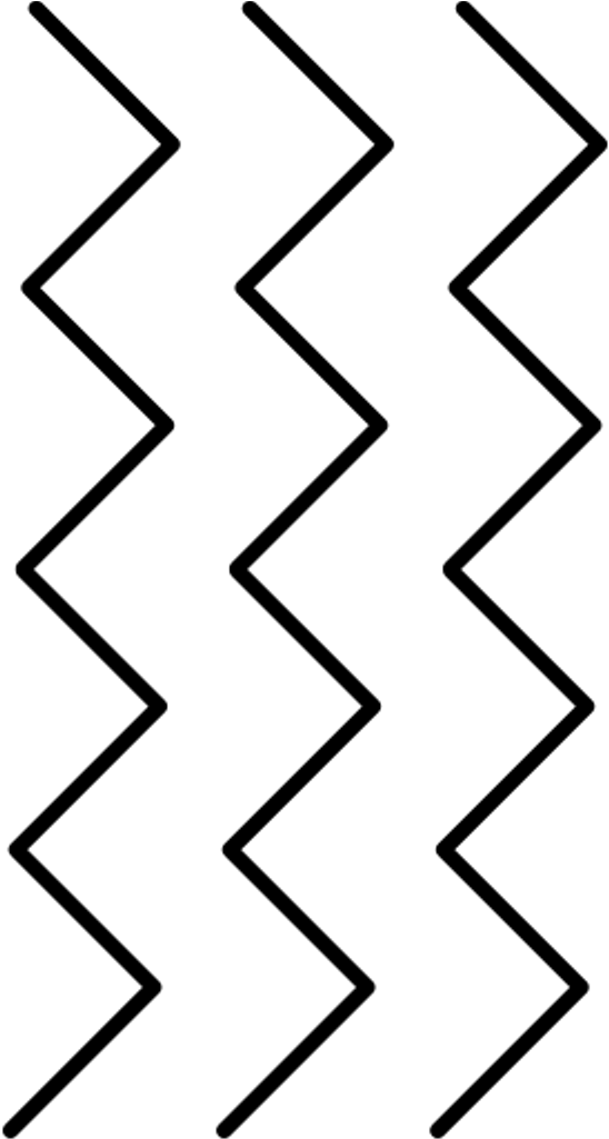 Black Ink Brush Stroke Paint Mark Line Zigzag Freetoedi - Line Art (1024x1024), Png Download