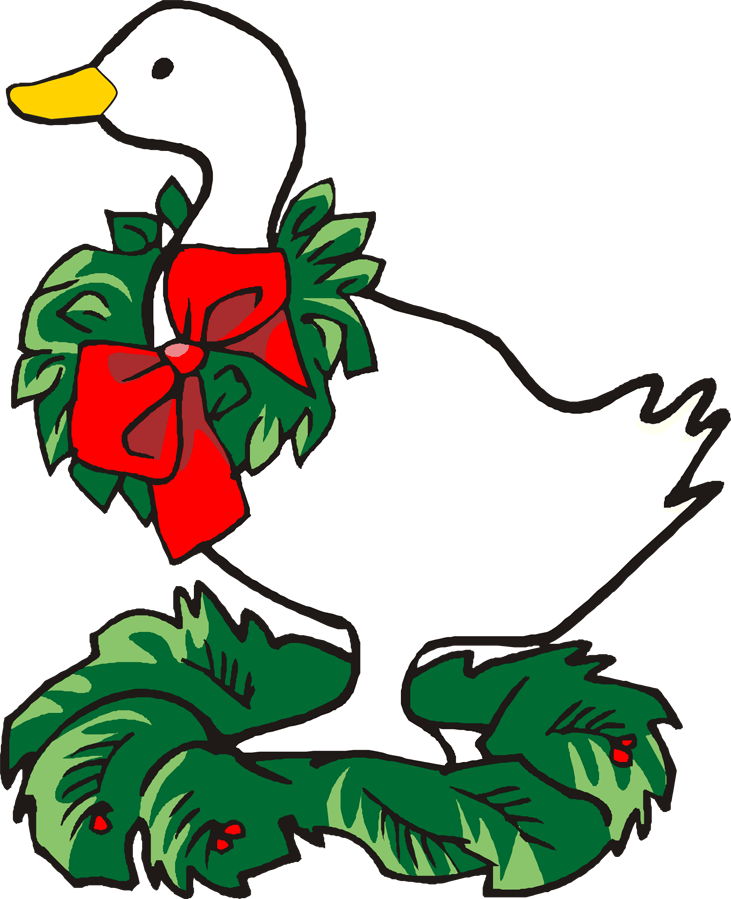 Christmas Goose Clipart 2 By Jonathon - Geese A Laying Clip Art (731x899), Png Download