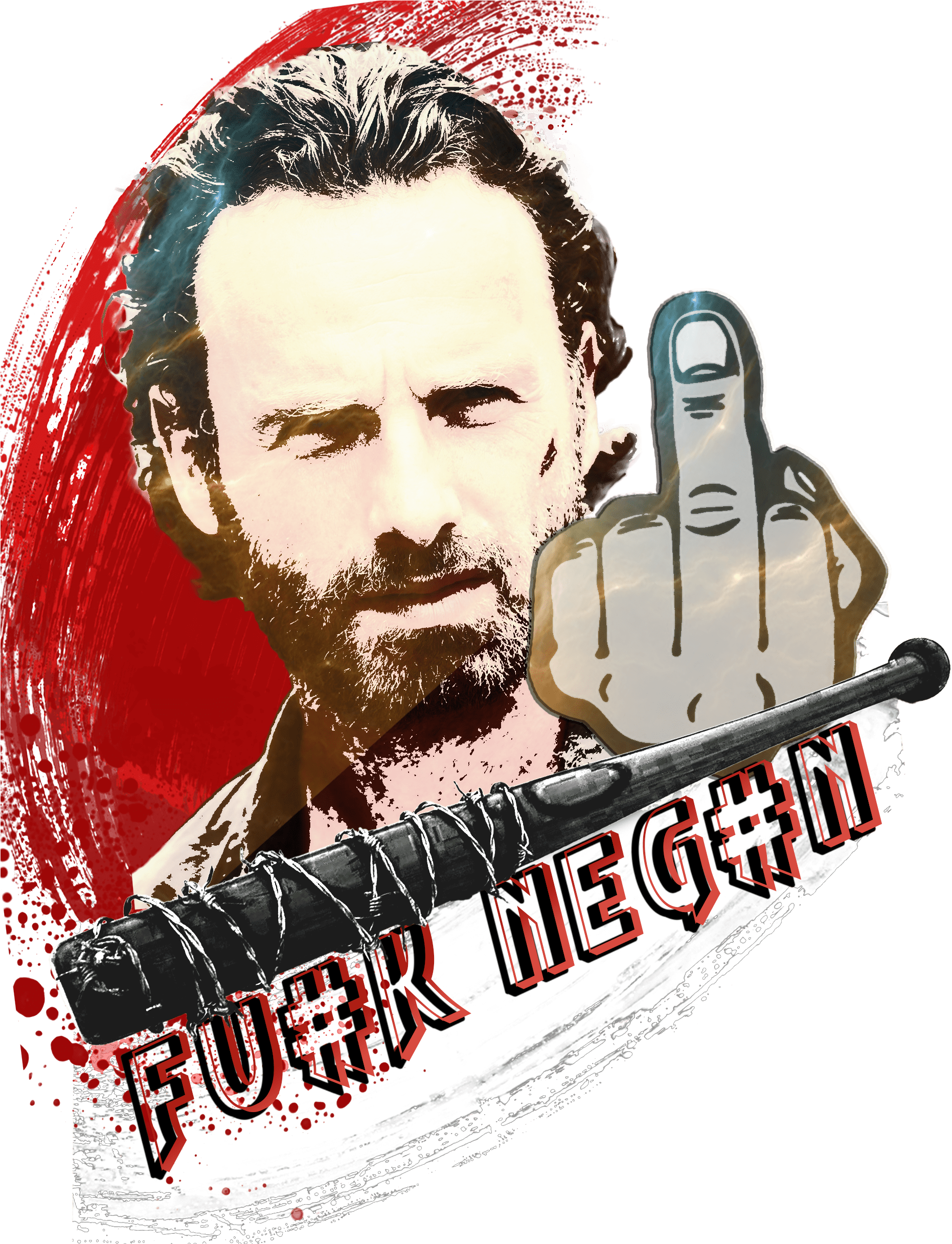 Fuck Negan Rick Grime Photo - Kalan The Middle Finger Bird Air Freshener Auto-home (1870x2436), Png Download