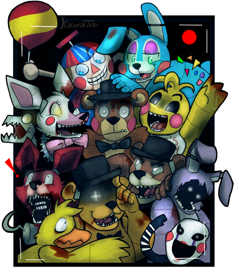 Fanart Five Nights At Freddy's (870x890), Png Download