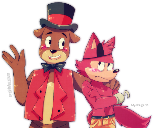 Freddy X Foxy In Fazbear And Friends Style - Freddy Fazbear And Friends Foxy (500x416), Png Download