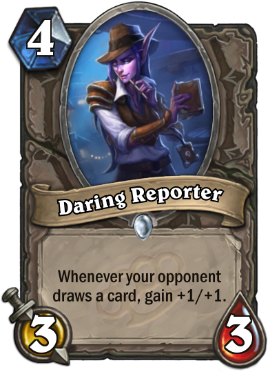 Daring Reporter Art Hearthstone (400x543), Png Download