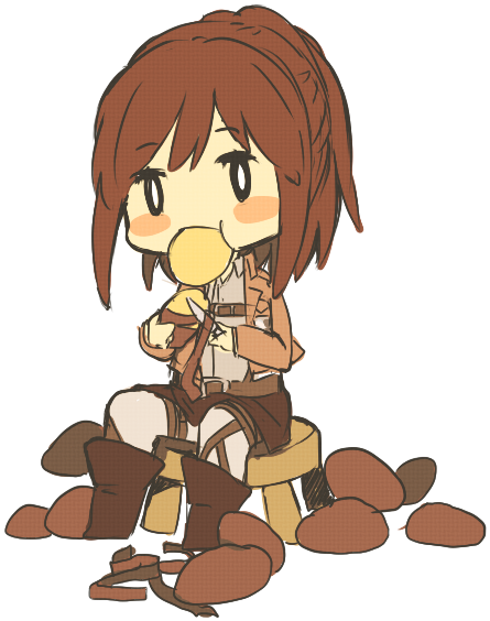 Glados Is A Potato Portal2 - Attack On Titan Potato Girl Chibi (480x640), Png Download