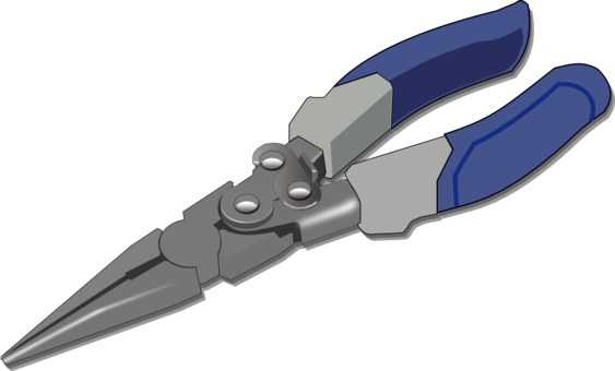 Needle-nose Pliers Hand Tool Diagonal Pliers - Pliers Png (563x340), Png Download