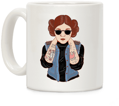 Punk Leia Parody Coffee Mug - Leia Organa (484x484), Png Download