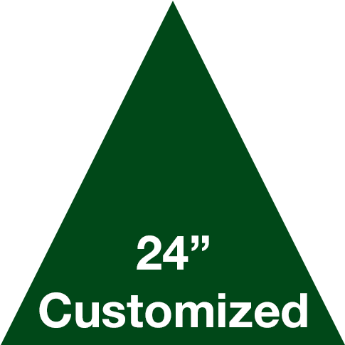 24" Green Triangle - Triangle (set Of 3) (700x500), Png Download