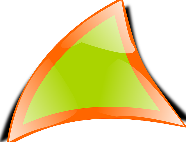 Triangle, Warped, Border, Frame, Glossy, Green, Orange - Clipart Triangle (640x489), Png Download