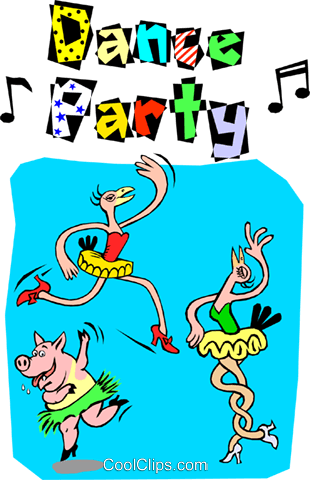 Dance Party Royalty Free Vector Clip Art Illustration - Dance Party Clip Art (310x480), Png Download