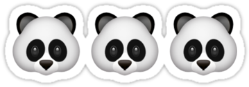 "panda Emoji " Stickers By Varsitybluez - Zazzle Panda - Emoji Ipad Hülle (375x360), Png Download