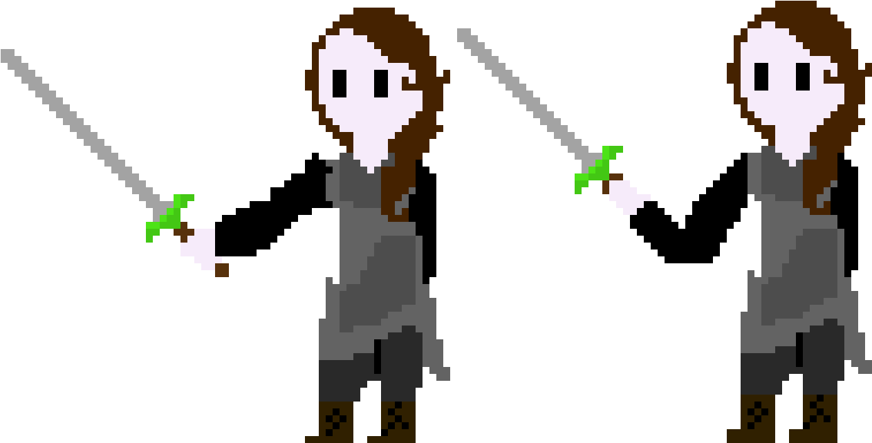 Sword Stances Slash - Sword Stance Pixel Art (1610x840), Png Download