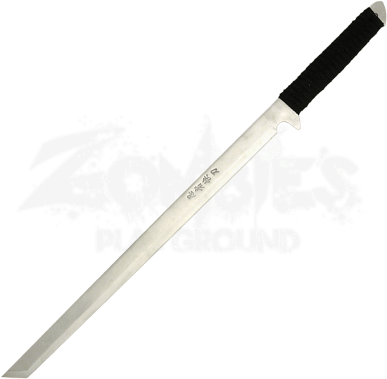 Silver Urban Ninja Sword - Zombie (550x550), Png Download