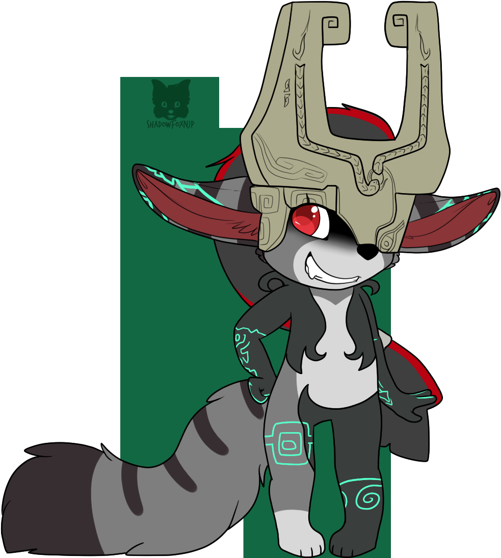 Midna Fox - Cartoon (1000x1100), Png Download