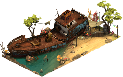 Shipwreck - Scale Model (484x303), Png Download