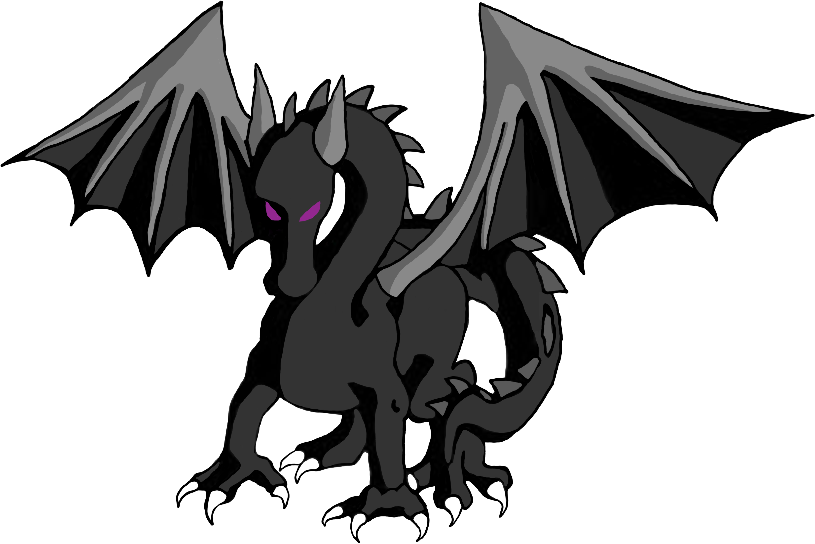Hand Drawn Ender Dragon For The Front Cover Of 'the - Ender Dragon Animado Png (3400x2700), Png Download