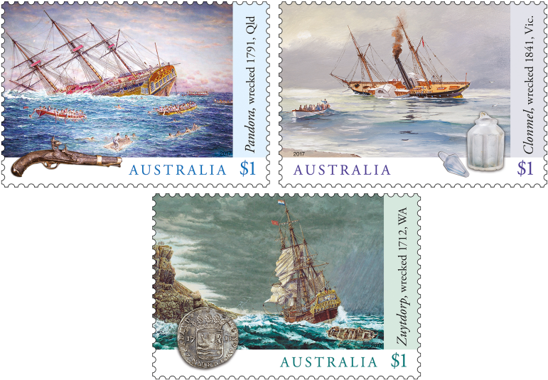 Set Of Shipwrecks Stamps - Zuytdorp Shipwreck (970x545), Png Download