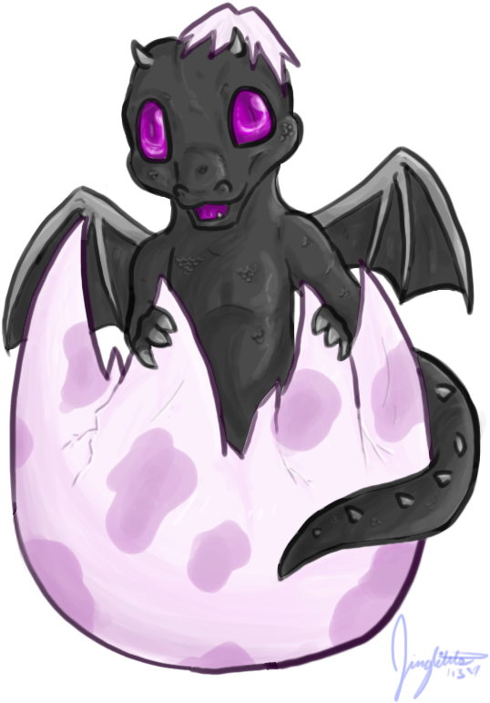 Baby Ender Dragon - Fur (564x810), Png Download