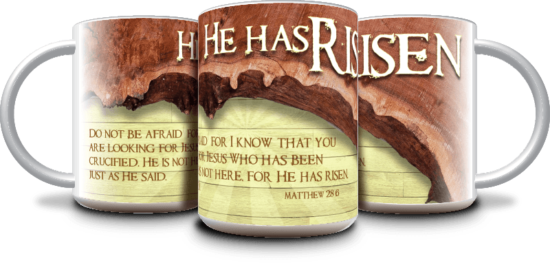 Easter “he Has Risen” Coffee Mug 15oz - Poster (800x382), Png Download