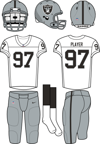 Oakland - Indianapolis Colts Home Uniform (348x500), Png Download
